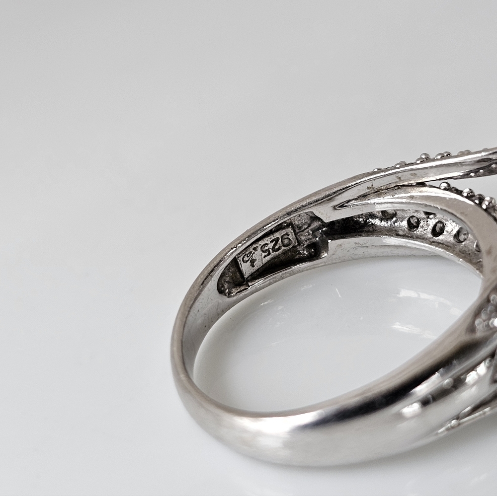 Victoria Wieck Diamond Simulant Sterling Silver Size 7.5! - Picture 6 of 6